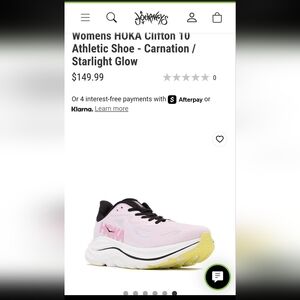 HOKA Women's Clifton 10 Running Shoes, Carnation Pink